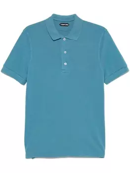 TOM FORD рубашка поло из ткани пике, синий