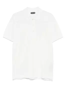 TOM FORD рубашка-поло из ткани пике, белый