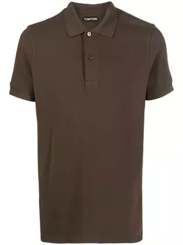 TOM FORD рубашка поло с короткими рукавами, коричневый