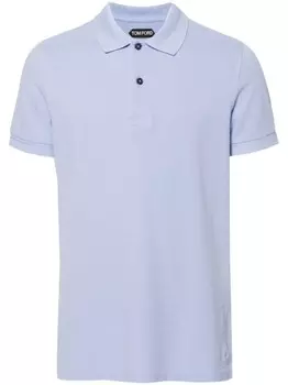 TOM FORD рубашка поло с вышитым логотипом, синий