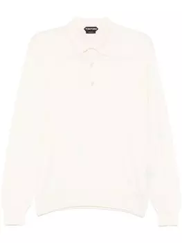 TOM FORD рубашка поло тонкой вязки, нейтральный цвет