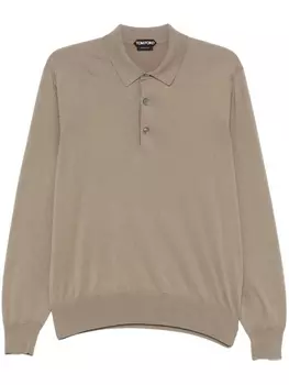 TOM FORD рубашка поло тонкой вязки, нейтральный