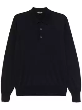 TOM FORD рубашка поло тонкой вязки, синий