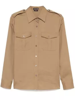 TOM FORD рубашка с длинными рукавами, нейтральный цвет