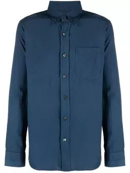 TOM FORD рубашка с воротником на пуговицах, синий