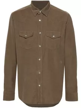 TOM FORD рубашка в стиле вестерн, коричневый
