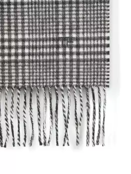 TOM FORD шарф с вышитым логотипом, серый