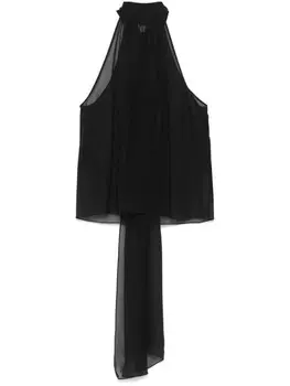 TOM FORD шелковая полупрозрачная блузка, черный