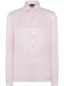 TOM FORD шелковая рубашка в полоску, розовый