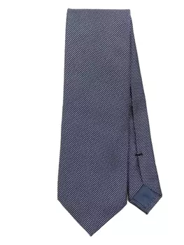 TOM FORD шелковый галстук в горох, синий