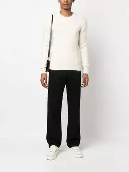 TOM FORD шерстяной джемпер с круглым вырезом, белый