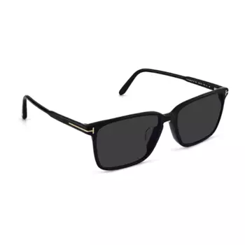 TOM FORD Солнцезащитные очки TF Plate Frame прямоугольной формы унисекс черного цвета