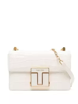 TOM FORD сумка через плечо с тиснением под кожу крокодила, белый