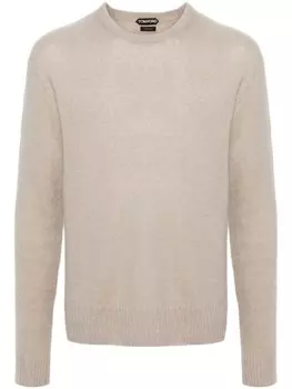 TOM FORD свитер с отделкой в рубчик, серый