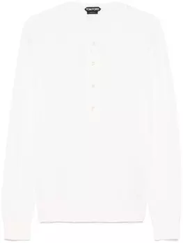 TOM FORD свитер с воротником хенли, нейтральный