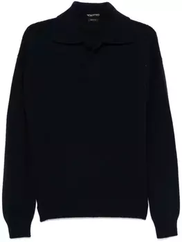 TOM FORD свитер с воротником поло, синий