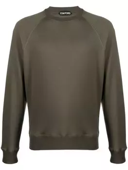 TOM FORD толстовка с круглым вырезом, зеленый