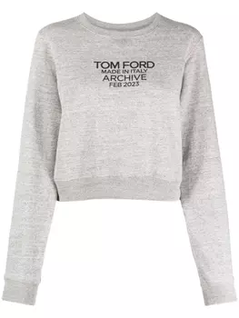 TOM FORD толстовка с логотипом, серый