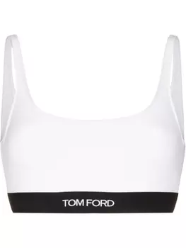 TOM FORD топ-бралетт с логотипом, белый