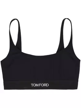TOM FORD топ-бралетт с логотипом Signature, черный