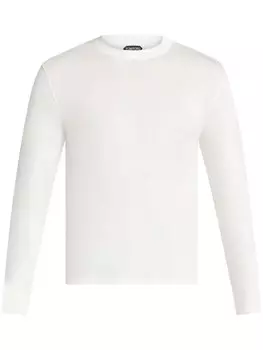 TOM FORD трикотажная рубашка с длинным рукавом, белый