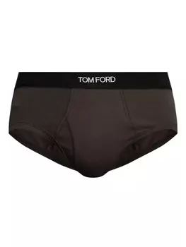 TOM FORD трусы-брифы с логотипом, коричневый