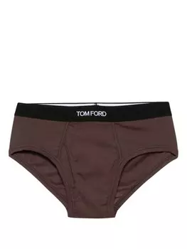 TOM FORD трусы-брифы с логотипом, коричневый
