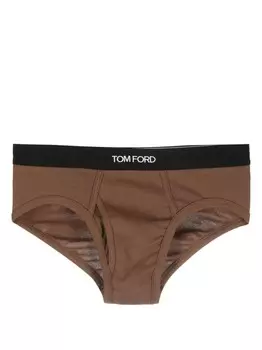 TOM FORD трусы-брифы с логотипом, коричневый