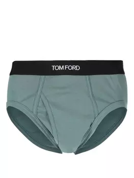 TOM FORD трусы-брифы с логотипом, зеленый