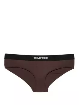 TOM FORD трусы с логотипом на талии, коричневый