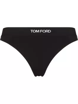 TOM FORD трусы-стринги с логотипом, черный