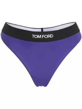 TOM FORD трусы-стринги с логотипом, фиолетовый