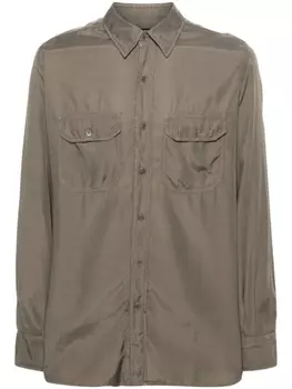 TOM FORD твиловая рубашка, зеленый