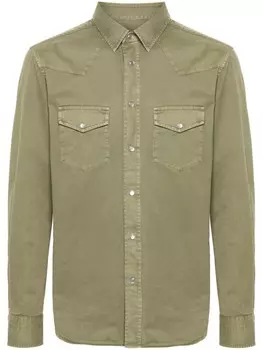 TOM FORD твиловая рубашка, зеленый
