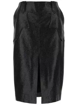 TOM FORD юбка-карандаш с разрезом, синий