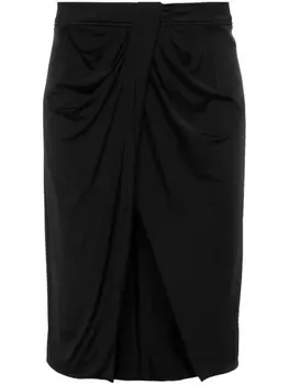 TOM FORD юбка мини из джерси с запахом, черный