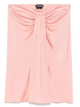 TOM FORD юбка мини с драпировкой, розовый