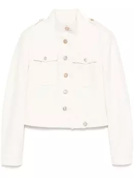 TOM FORD укороченная куртка с воротником-стойкой, нейтральный цвет