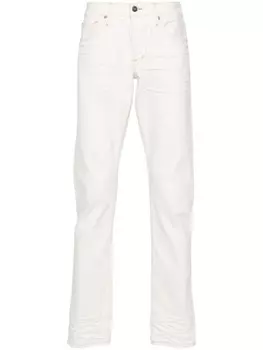TOM FORD узкие джинсы с нашивкой-логотипом, нейтральный цвет