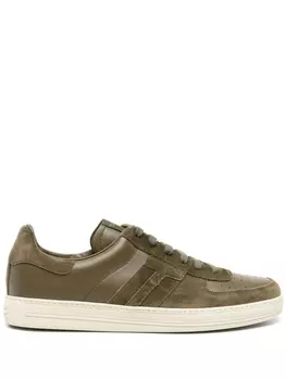 TOM FORD Warwick leather sneakers, зеленый