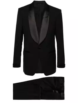 TOM FORD вечерний костюм с однобортным пиджаком, черный