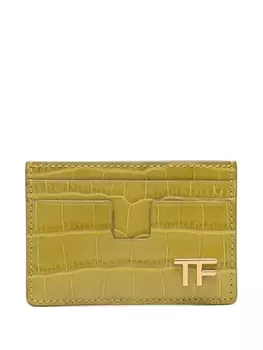 TOM FORD визитница из кожи с эффектом крокодила, зеленый