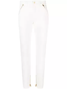 TOM FORD зауженные джинсы с молниями, белый