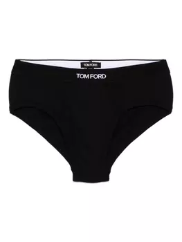 TOM FORD жаккардовые трусы-брифы с логотипом, черный