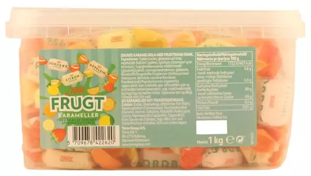 Tom's Frugt Карамель 1кг Toms