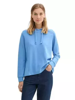 TOM TAILOR джинсовая толстовка с капюшоном, с кулиской на капюшоне Tom Tailor Denim, синий