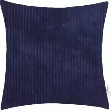 TOM TAILOR HOME декоративная подушка "Большой вельвет", на эффектной молнии, чехол без наполнения, 1 шт 45х45 см, темно-синий/темно-синий/темно-синий