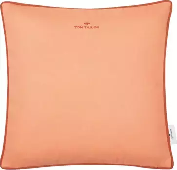 TOM TAILOR HOME декоративная подушка "Dove Signature", с окантовкой, чехол без наполнения, 1 шт 60х40 см, оранжевый/персиковый/коралловый
