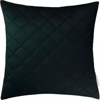 TOM TAILOR HOME декоративная подушка "FrenchVelvet Quilt", чехол без наполнителя, 1 шт 45х45 см, цвет flaschengrn/grn/grasgrn + gemustert