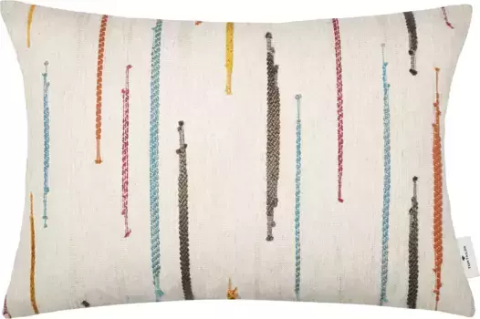 TOM TAILOR HOME декоративная подушка "Нити", с узловатым эффектом, чехол без наполнения, 1 шт 60х40 см, цвет bunt + gestreift